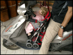 可推可載兩用嬰兒車機車座椅 編號857 